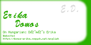 erika domos business card